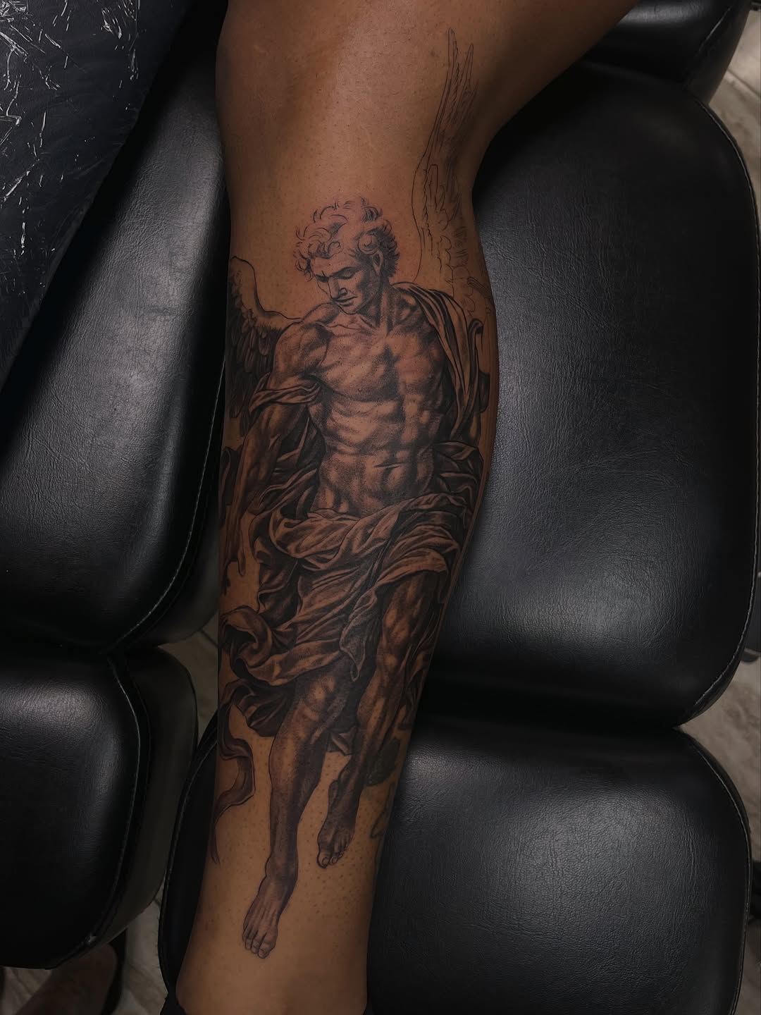 Tattoo by @inkheadtattoos — realism, black_and_grey