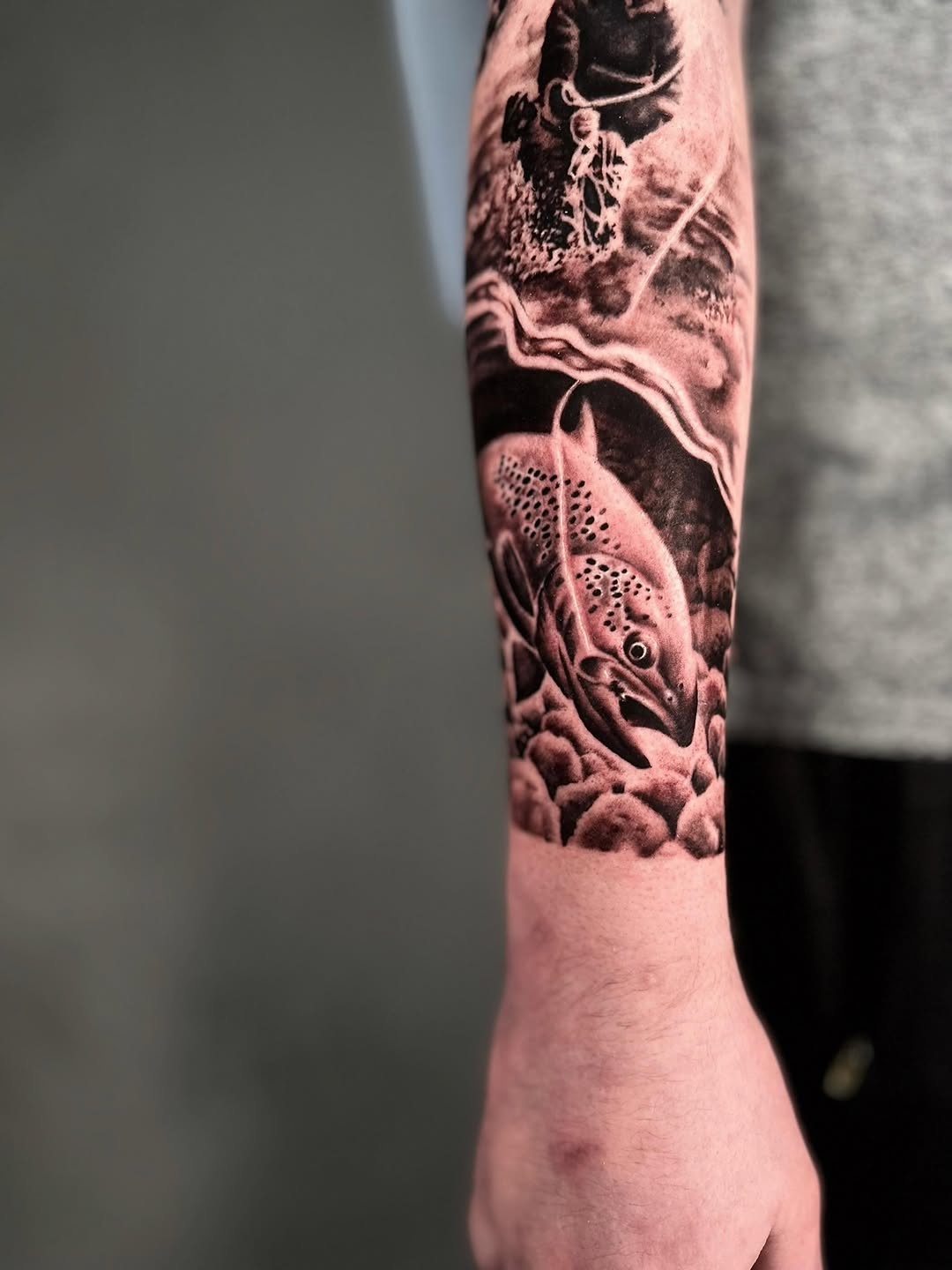 Tattoo by @dxmon.ttt โ realism, black_and_grey