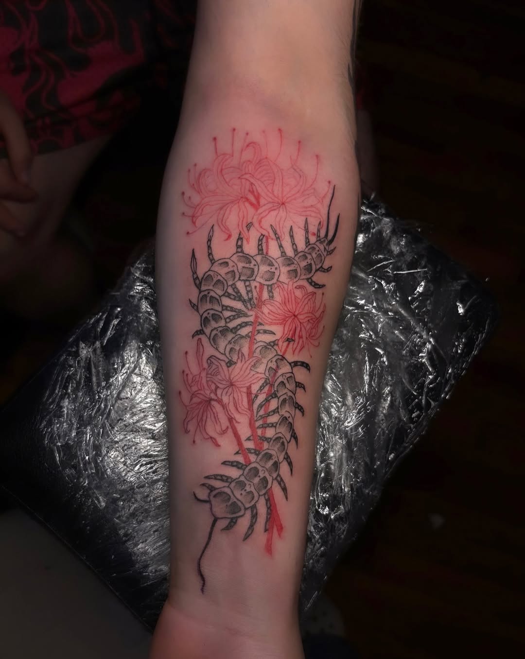 Tattoo by @lyla.just.inked — illustrative, black_and_grey