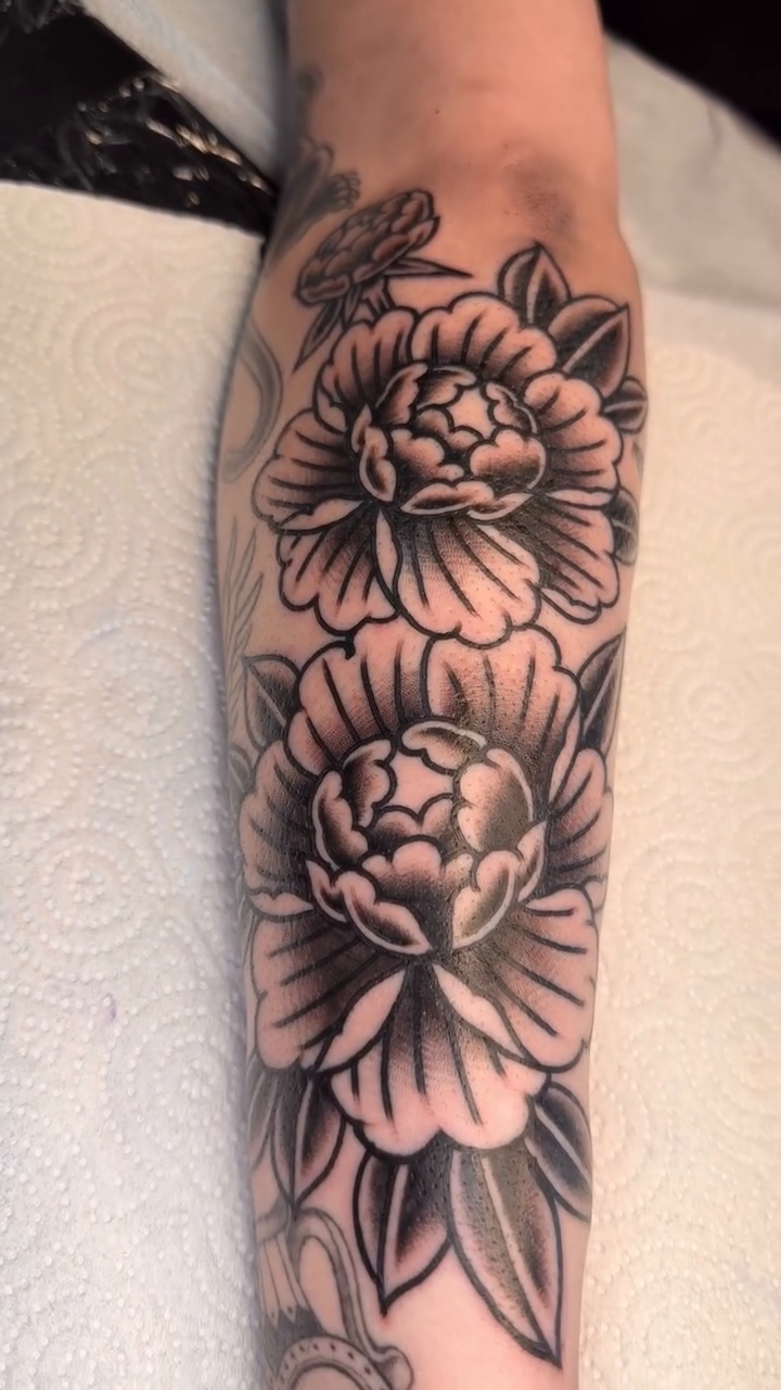 Tattoo by @macybirdtattoos — black_and_grey, illustrative