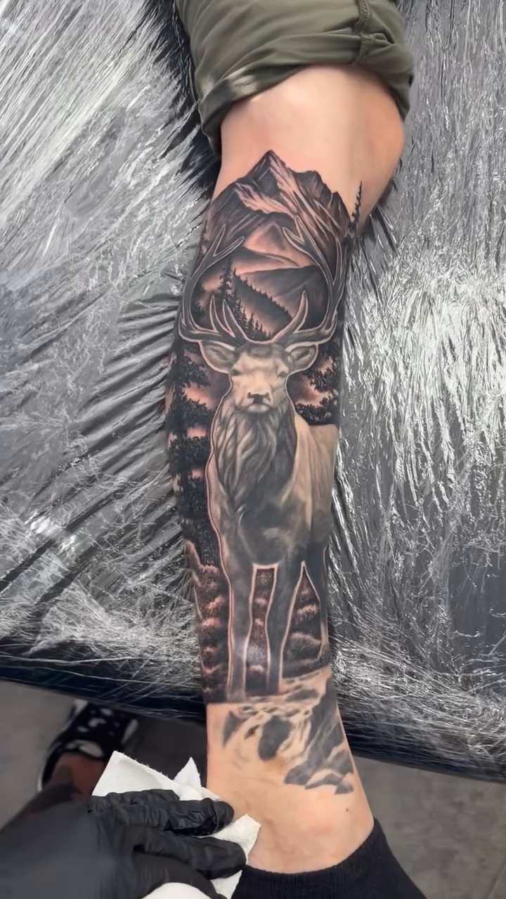 Tattoo by @bradbodenbendertattoos — realism, black_and_grey