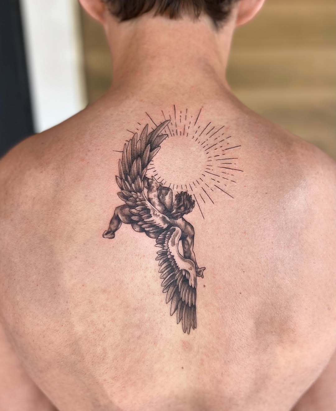 Tattoo by @jaiwoods_tattoo — black_and_grey