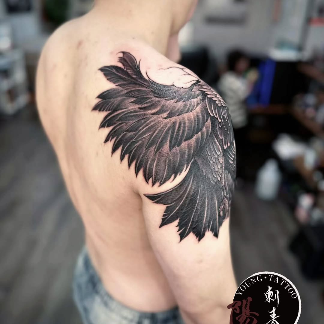 Tattoo by @christina__tattoo — blackwork, realism