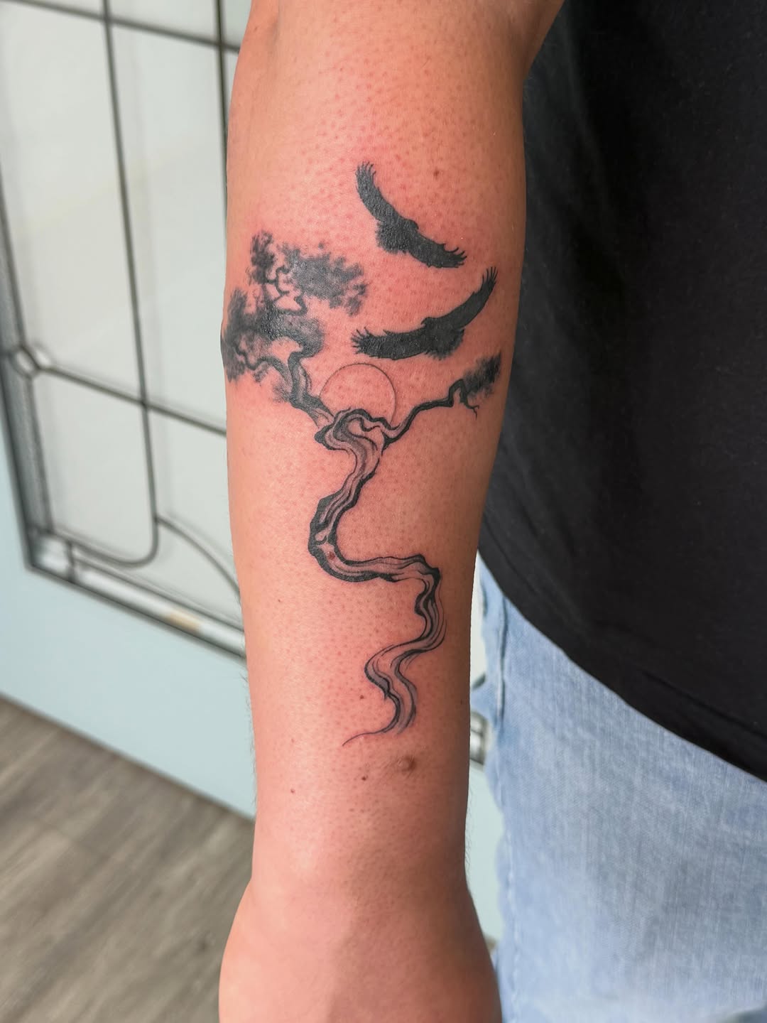 Tattoo by @aj.tattoos.piercings — black_and_grey, illustrative