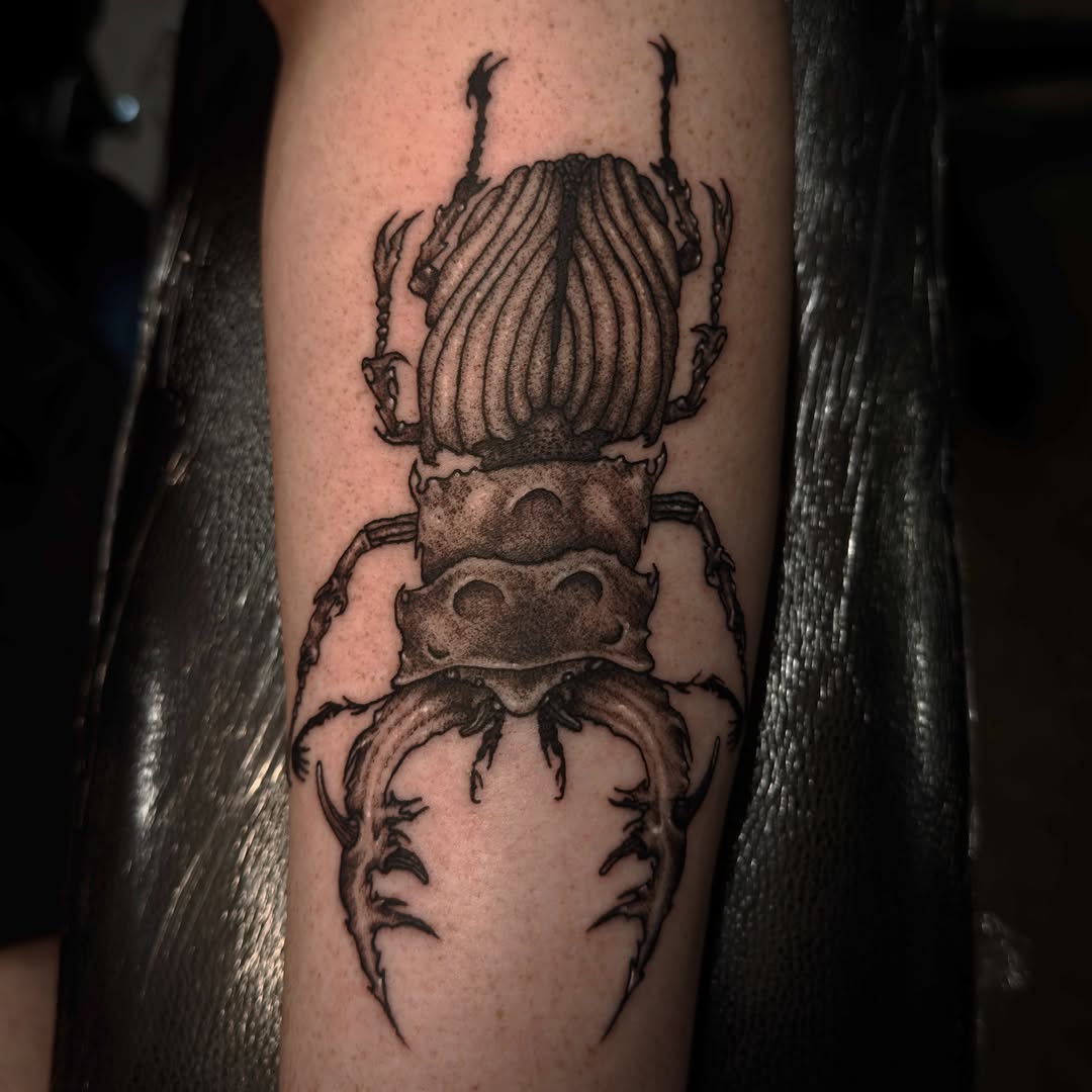 Tattoo by @severin0art — blackwork, dotwork