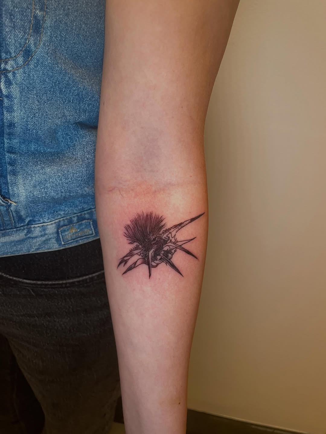 Tattoo by @maul.isk — fine_line, black_and_grey