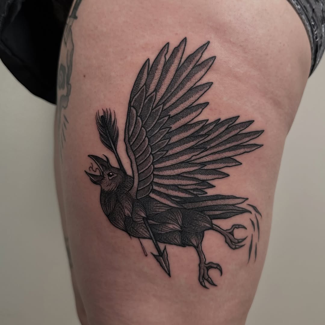 Tattoo by @brookxyn โ illustrative, black_and_grey
