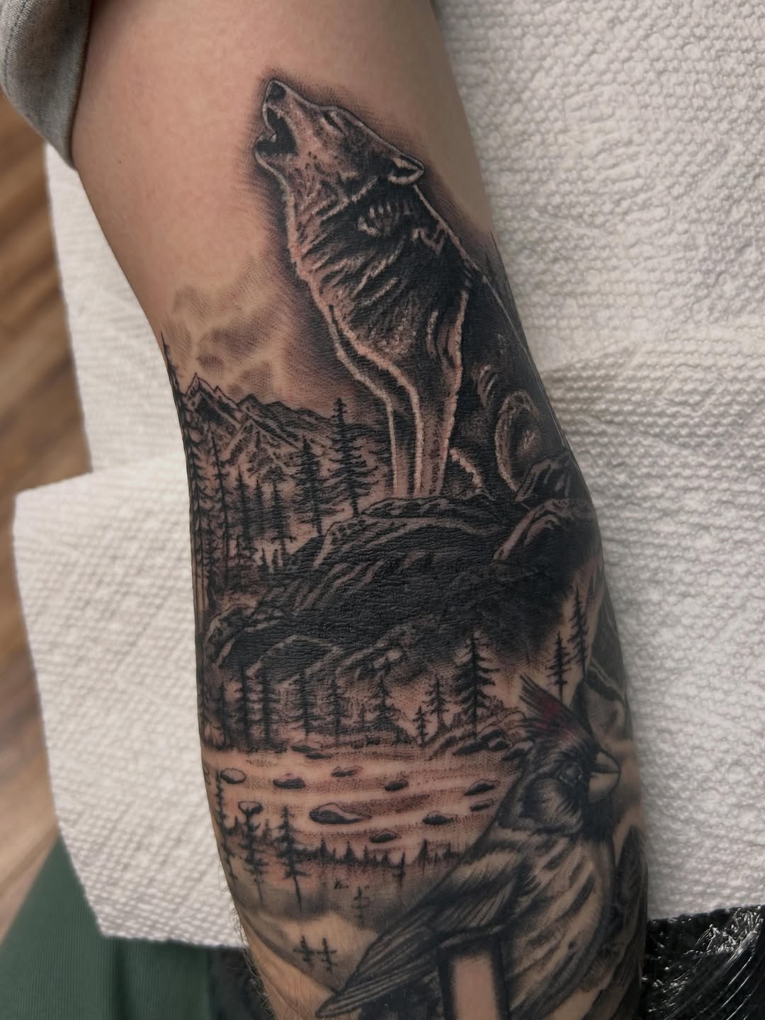 Tattoo by @paintingtattoos — realism, black_and_grey