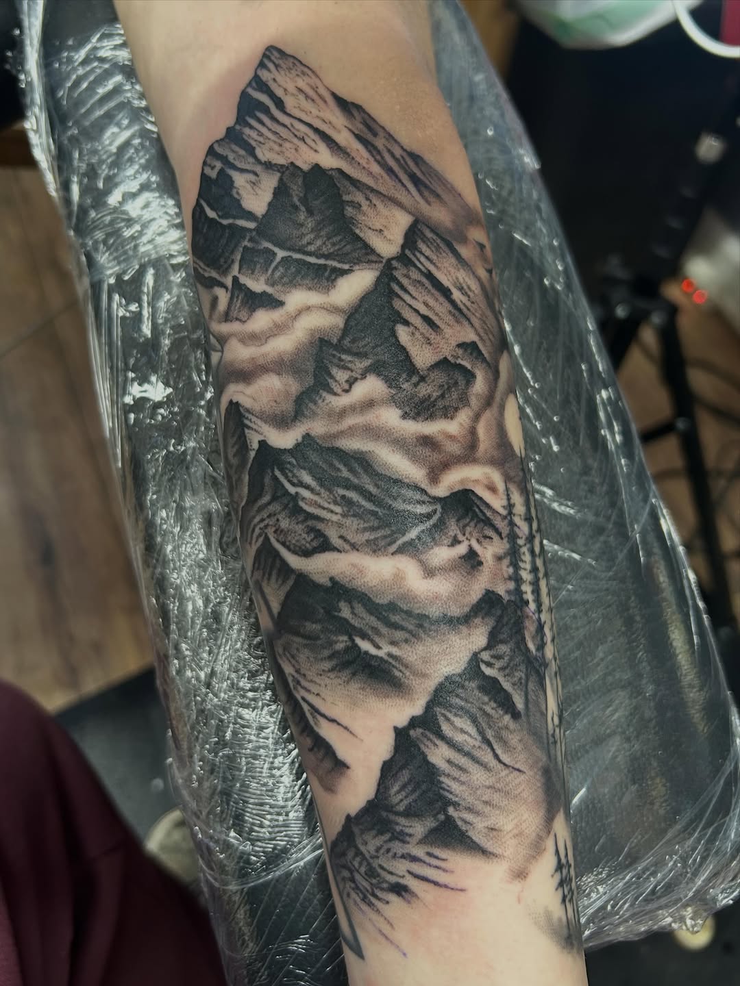 Tattoo by @paintingtattoos — black_and_grey, realism