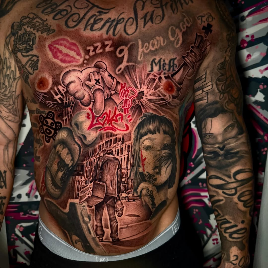 Tattoo by @spin_ink — black_and_grey, lettering_script