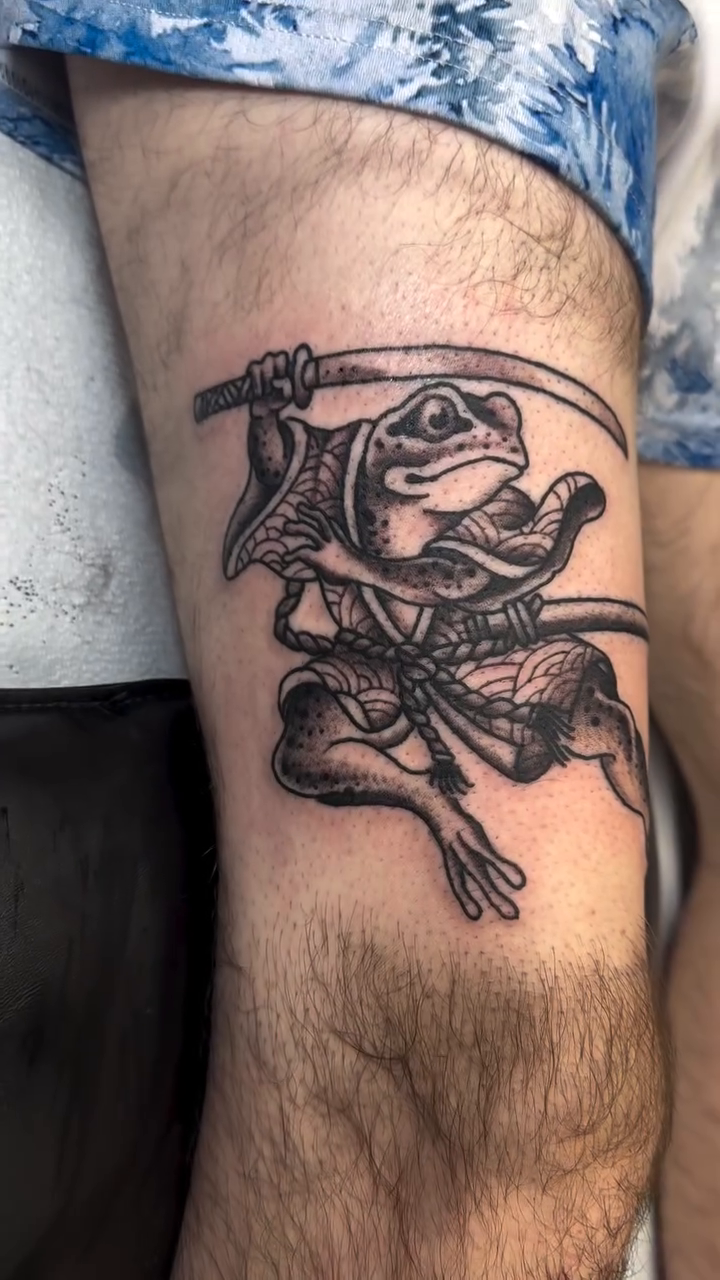 Tattoo by @meechxtattoo — black_and_grey
