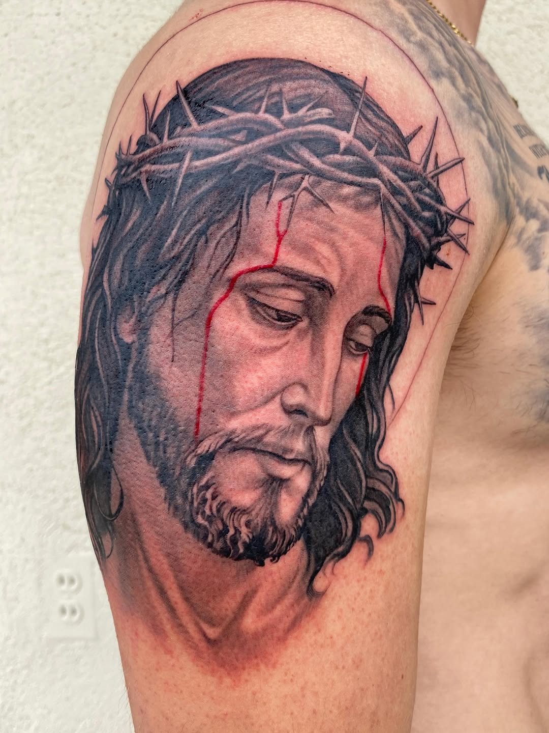Tattoo by @fortune_glory — realism, black_and_grey