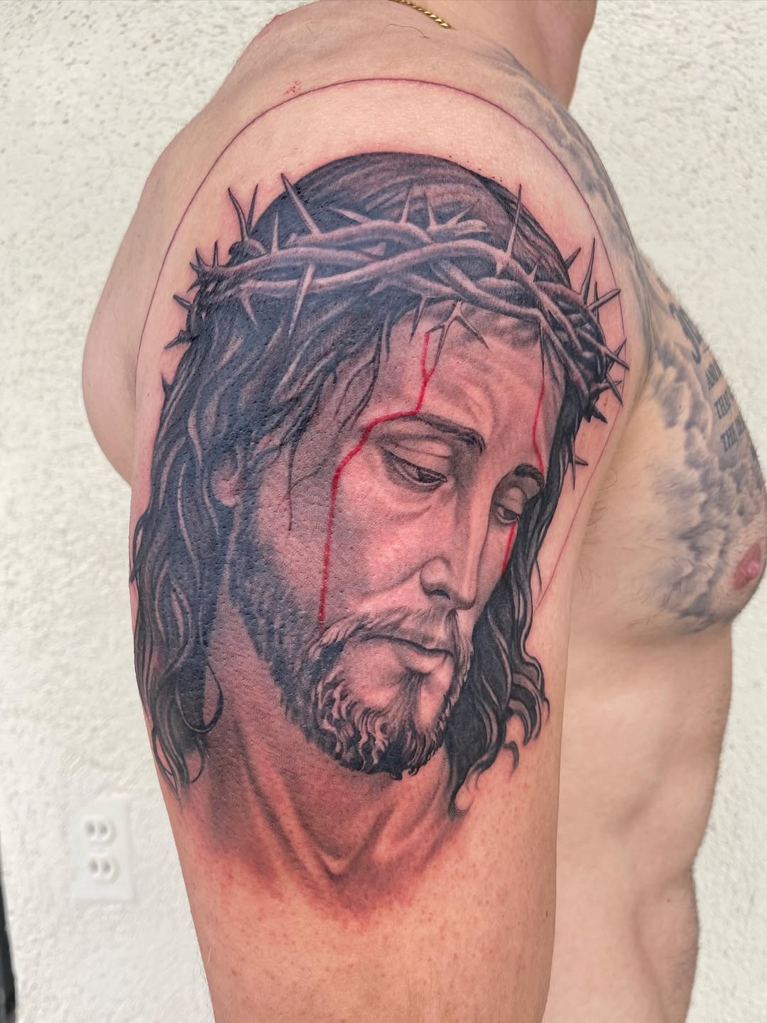 Tattoo by @fortune_glory — realism, black_and_grey