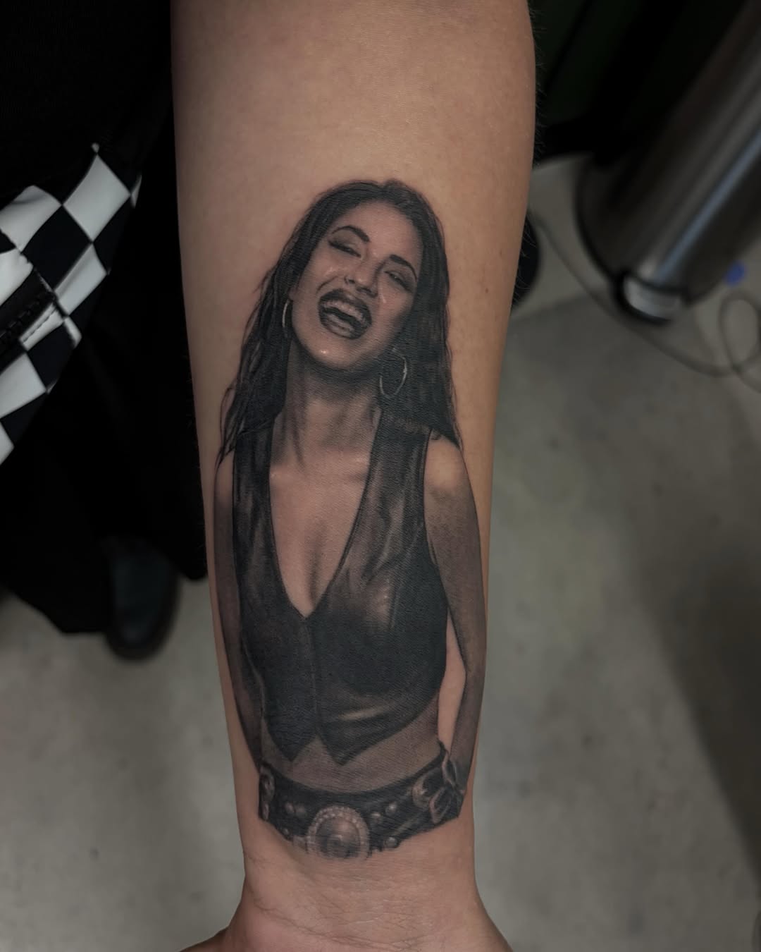 Tattoo by @jazz_rosetattoos — realism, black_and_grey
