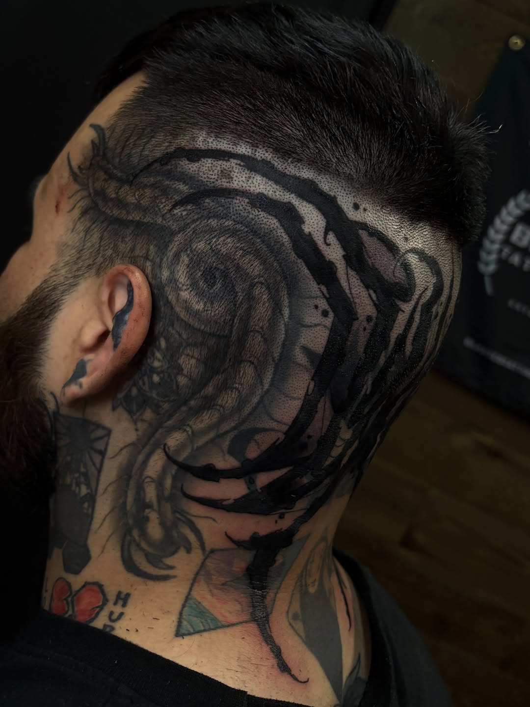 Tattoo by @bodyartbyalia — blackwork, illustrative