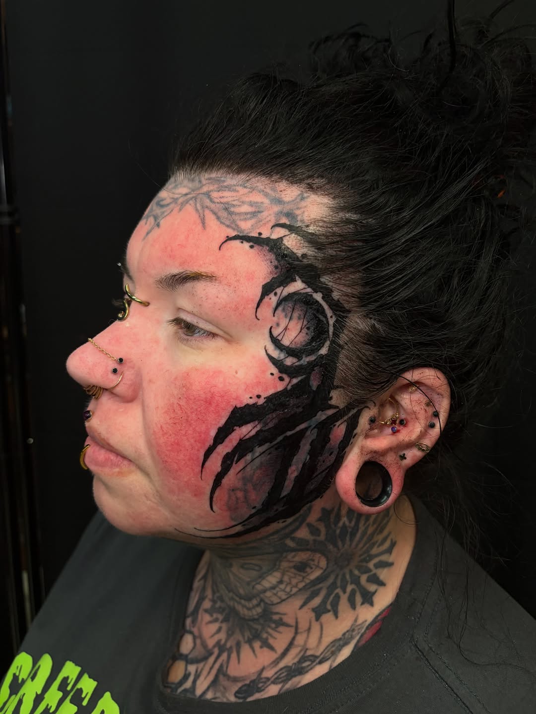 Tattoo by @bodyartbyalia — blackwork, illustrative
