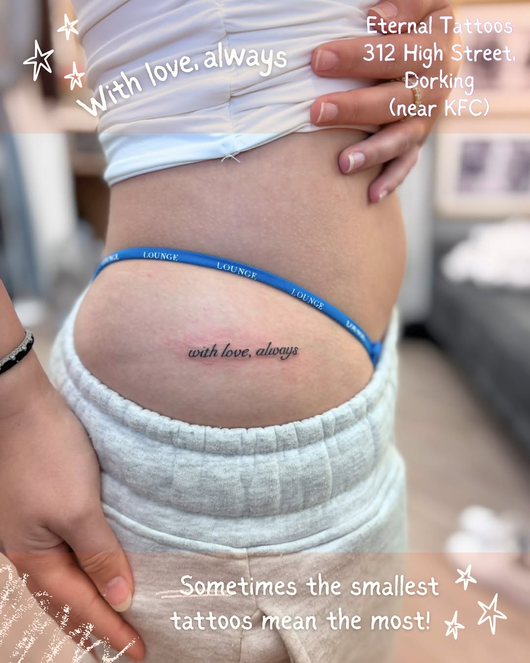 Tattoo by @rutheternal — fine_line, lettering_script