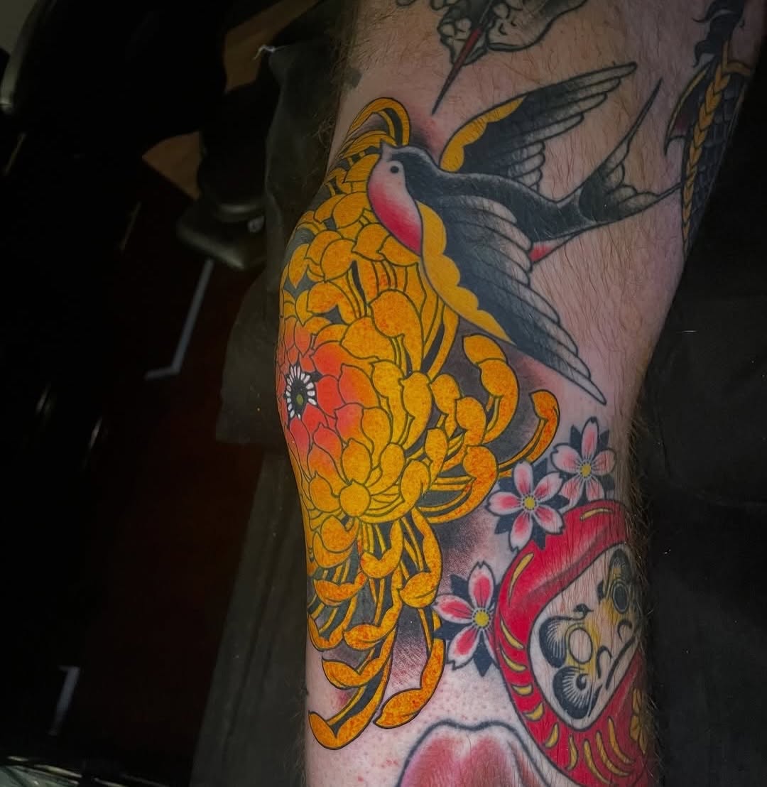 Tattoo by @jimsylviatattoo — japanese_irezumi, american_traditional
