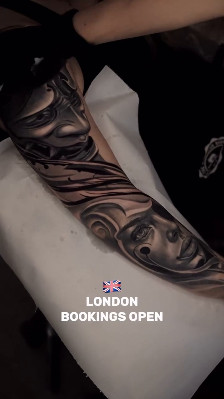 Tattoo by @aistetattoo โ realism, black_and_grey