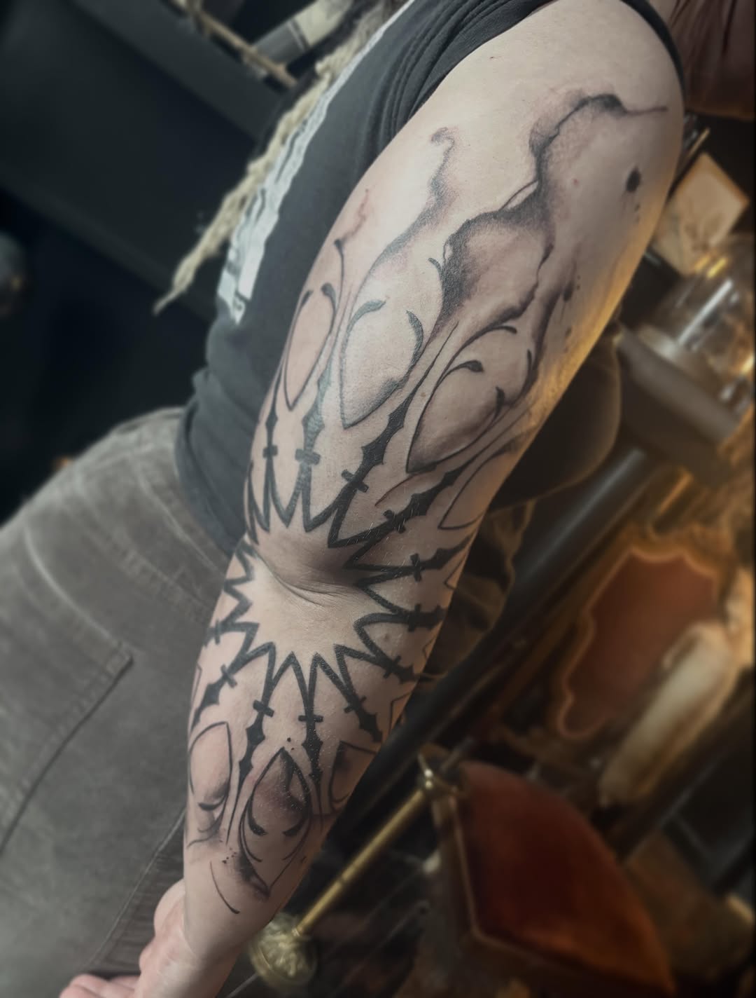 Tattoo by @cassandratattoos — blackwork, illustrative