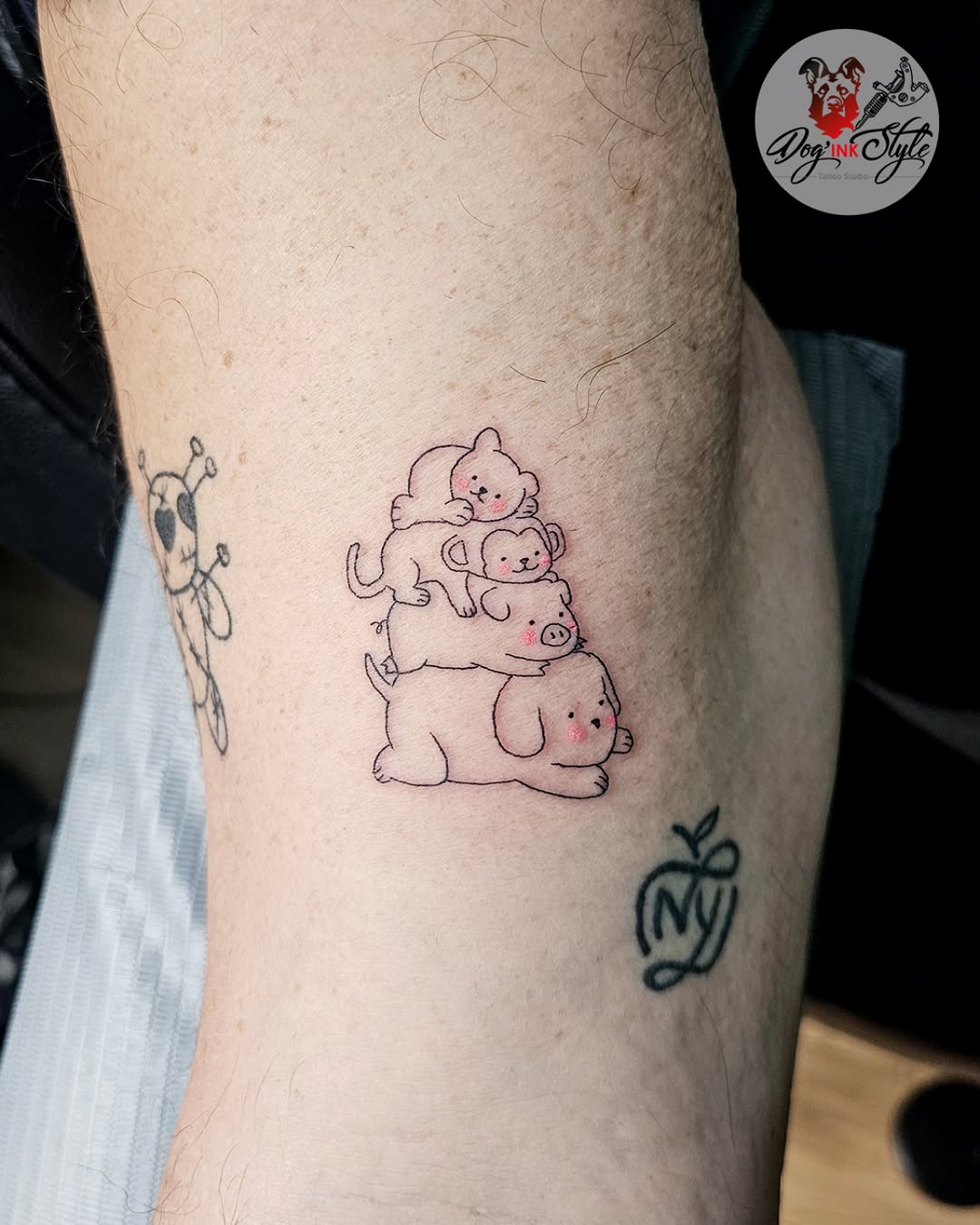 Tattoo by @dog_ink_style โ fine_line, minimalist