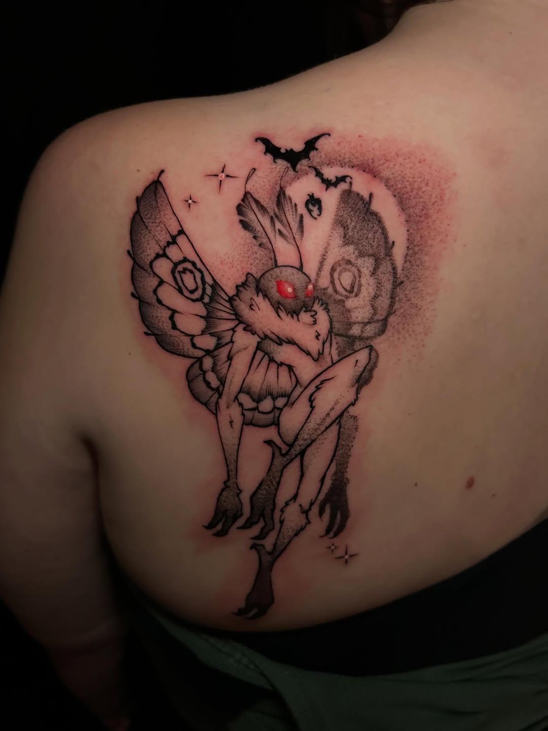 Tattoo by @backhandedculture — dark_realism, dotwork