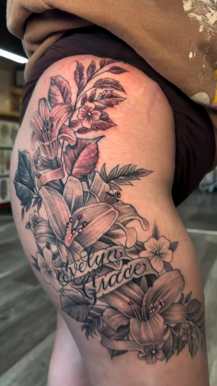 Tattoo by @skotydont — black_and_grey