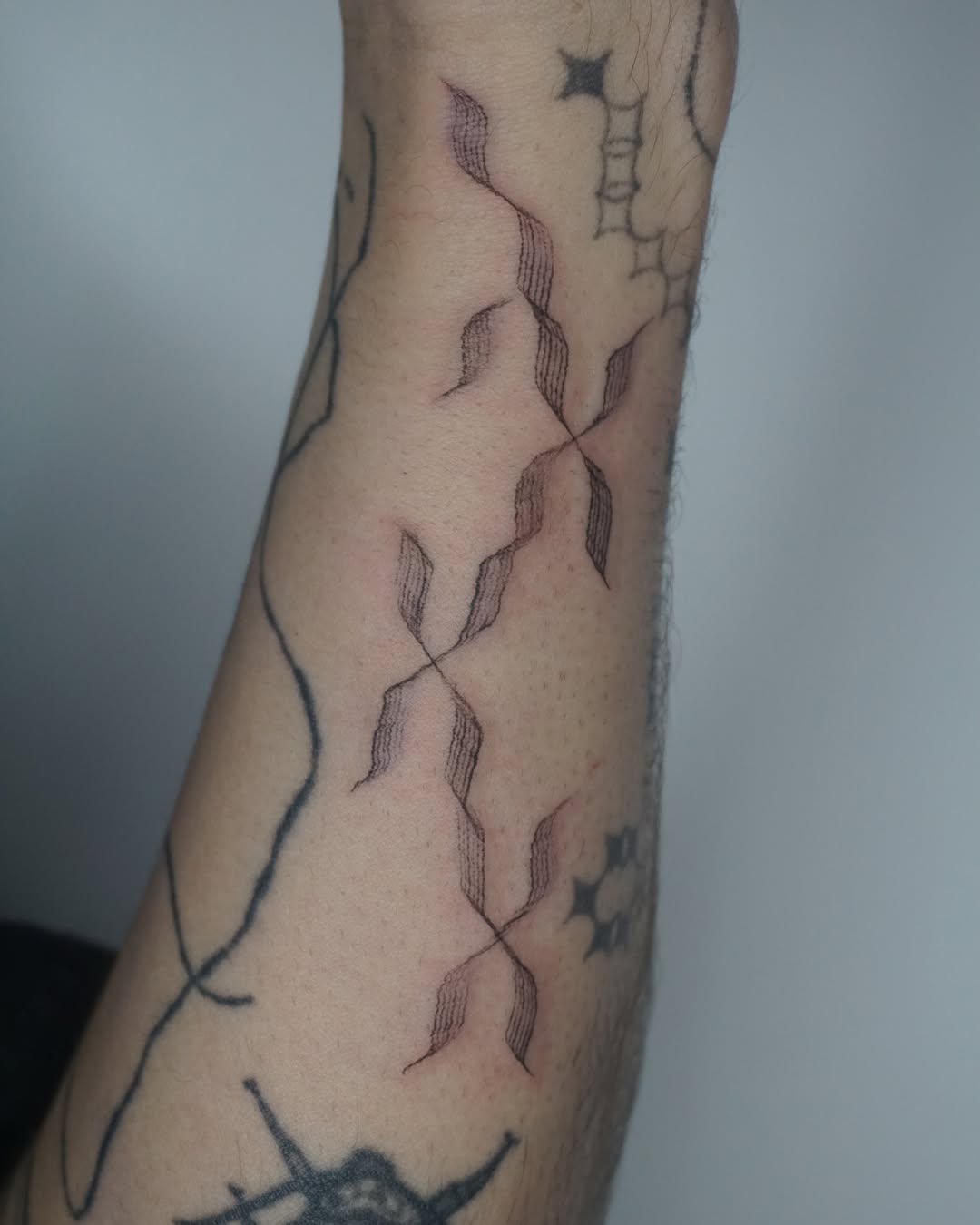 Tattoo by @texturemapping_ — geometric, black_and_grey