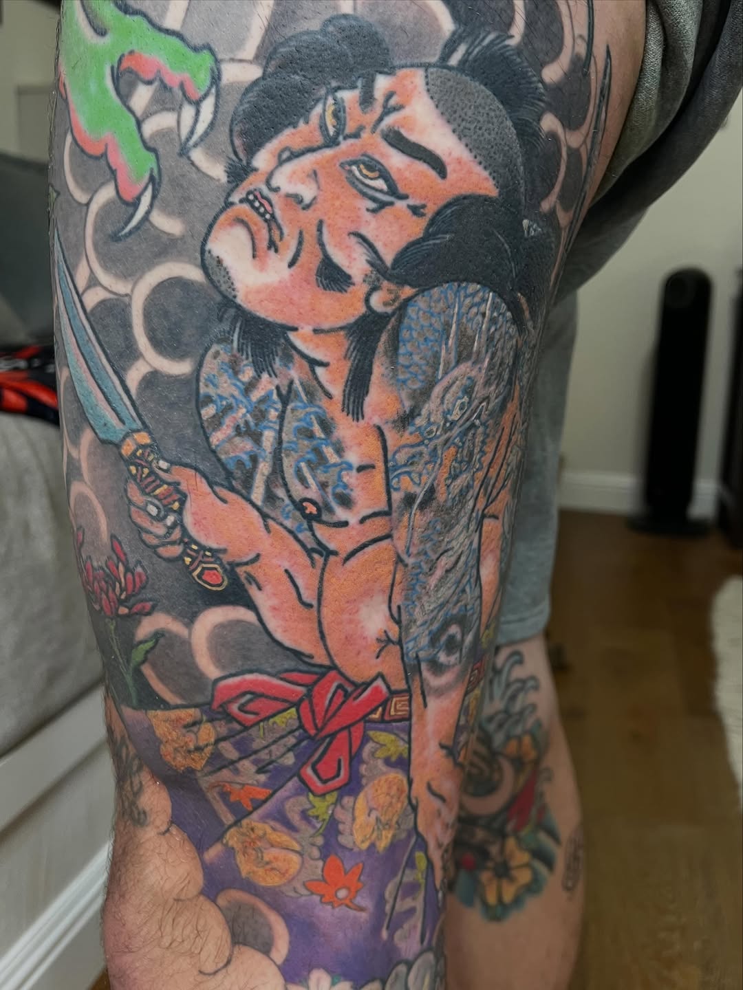 Tattoo by @blakebrand — japanese_irezumi, black_and_grey