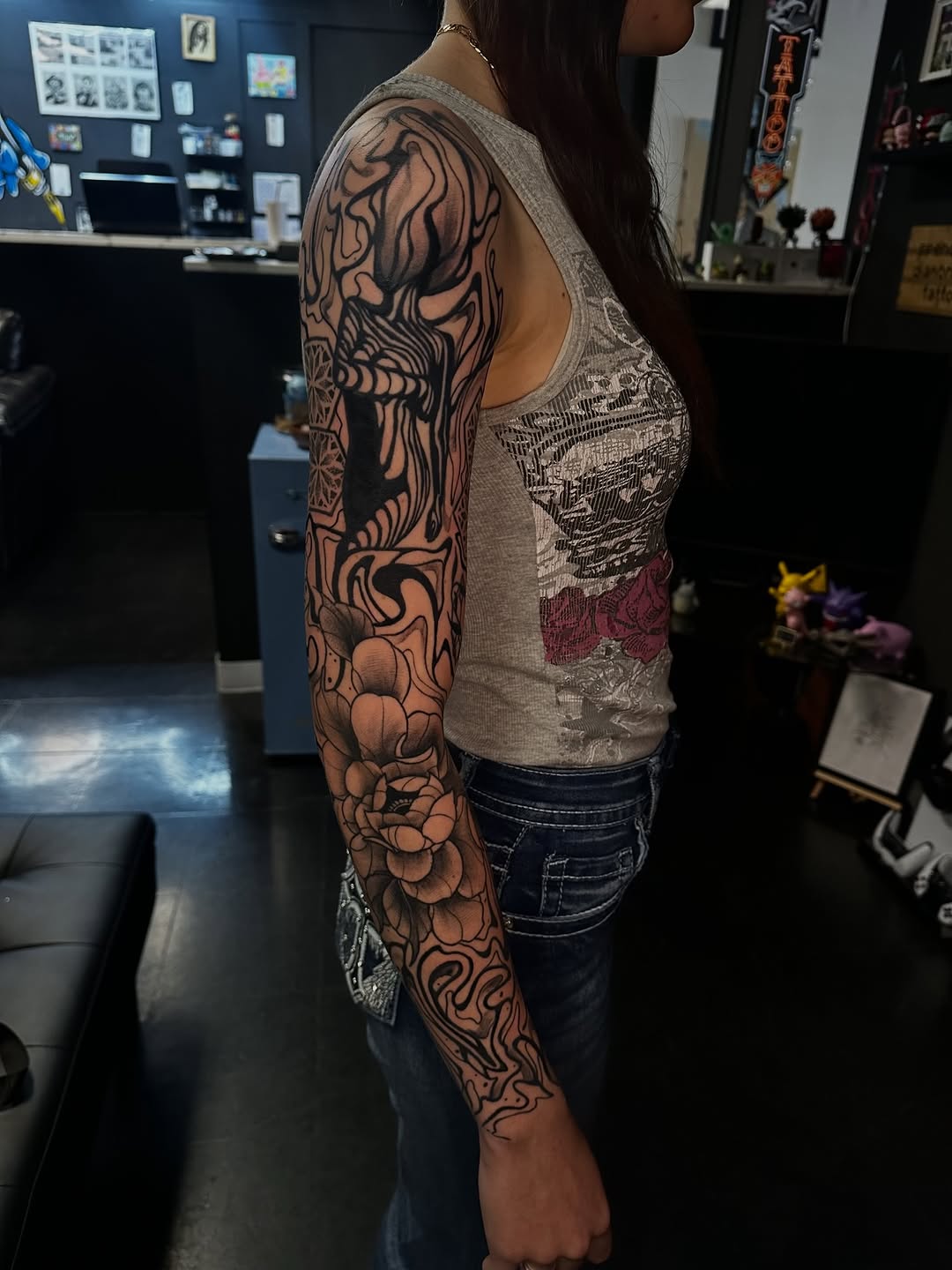 Tattoo by @hardtatz โ black_and_grey, ornamental