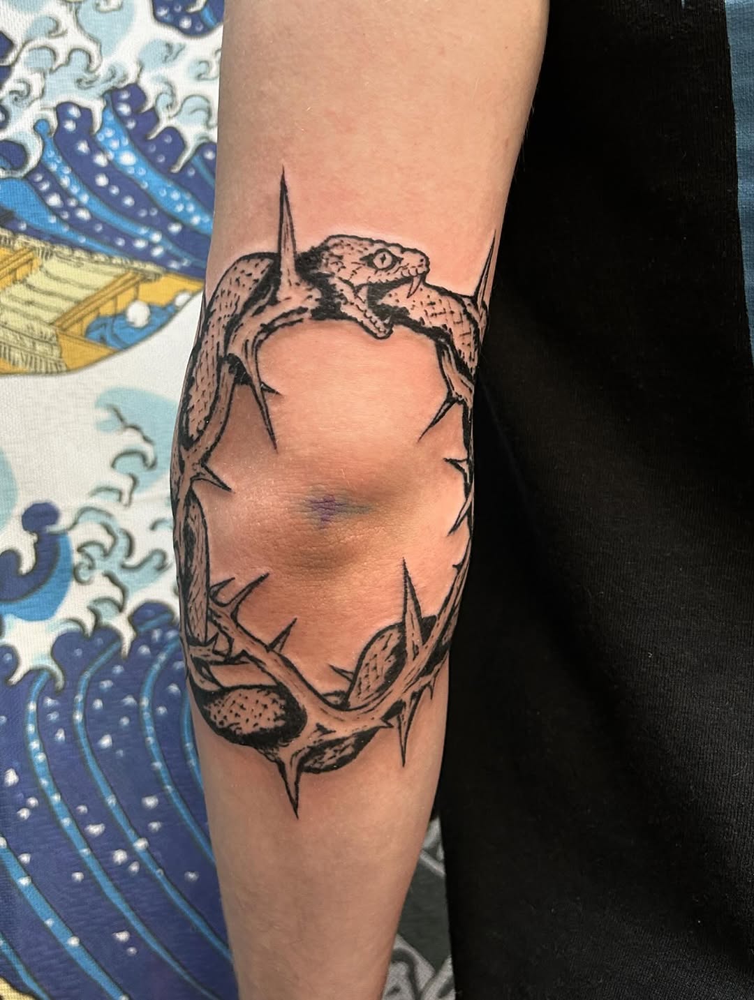 Tattoo by @coma_stein — blackwork, illustrative