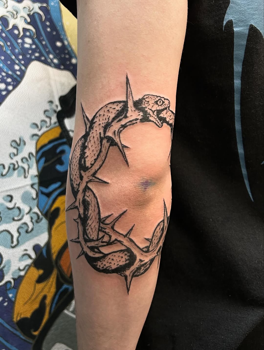 Tattoo by @coma_stein — blackwork, illustrative