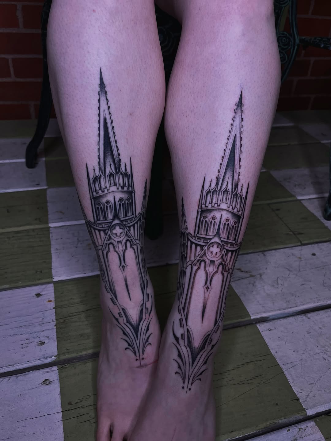 Tattoo by @kylajaetattoos — black_and_grey, ornamental