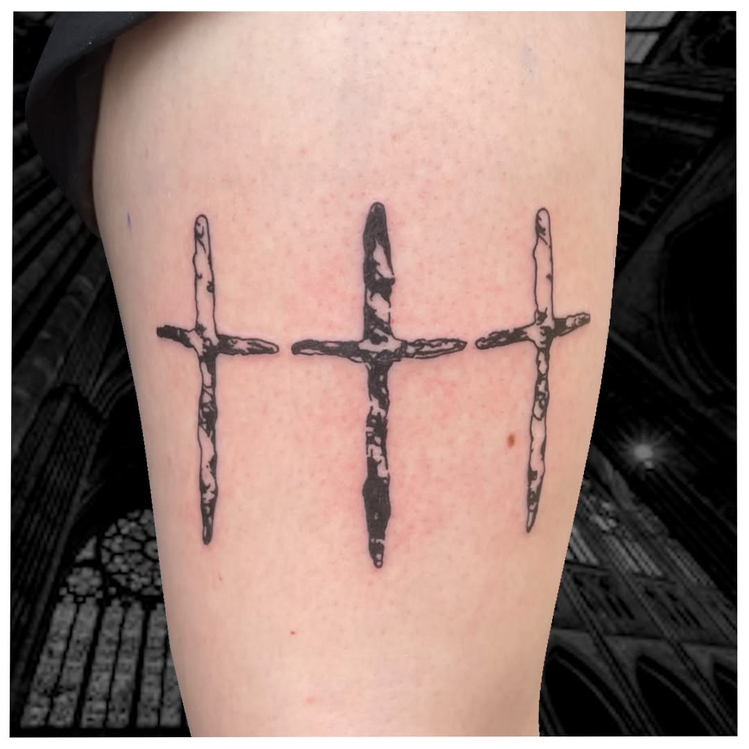 Tattoo by @cxt.ink — blackwork