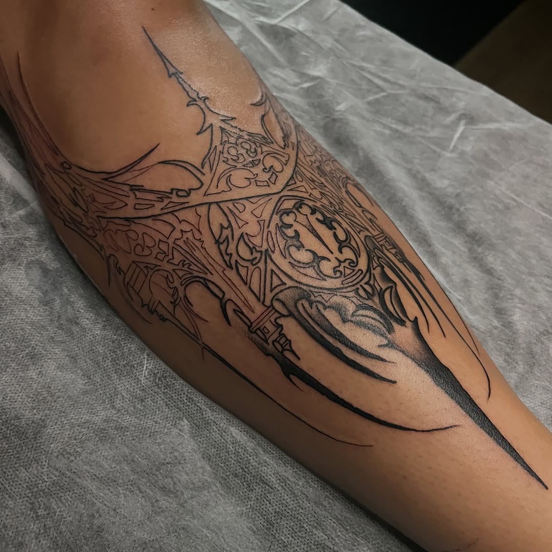 Tattoo by @swampzillla — blackwork, illustrative