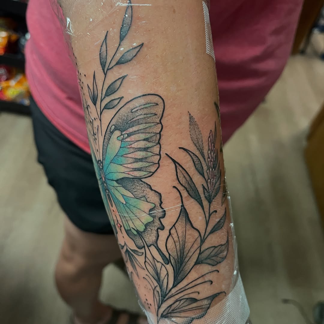 Tattoo by @swampzillla — illustrative, fine_line