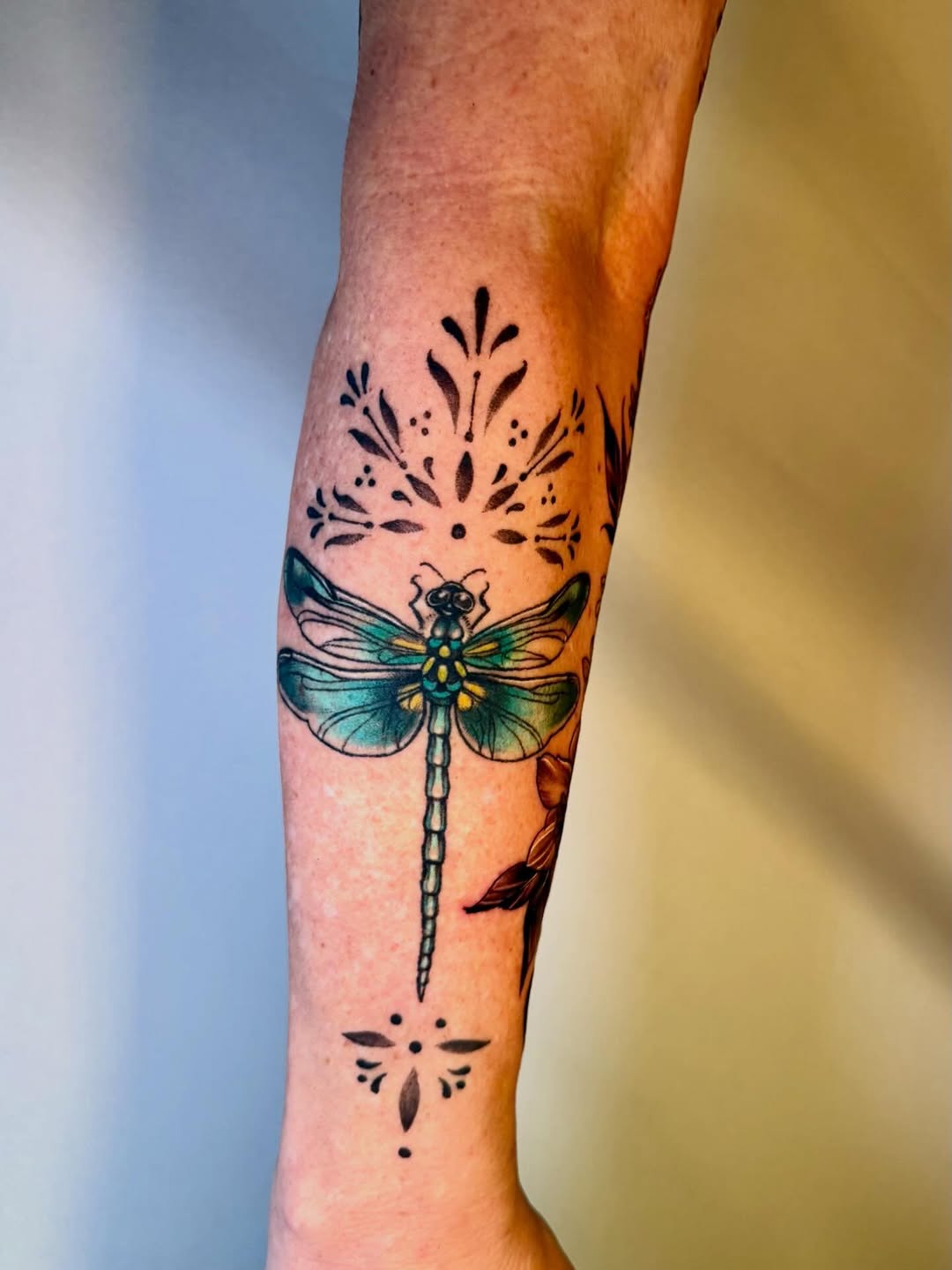 Tattoo by @joibaileytattoos — illustrative, dotwork