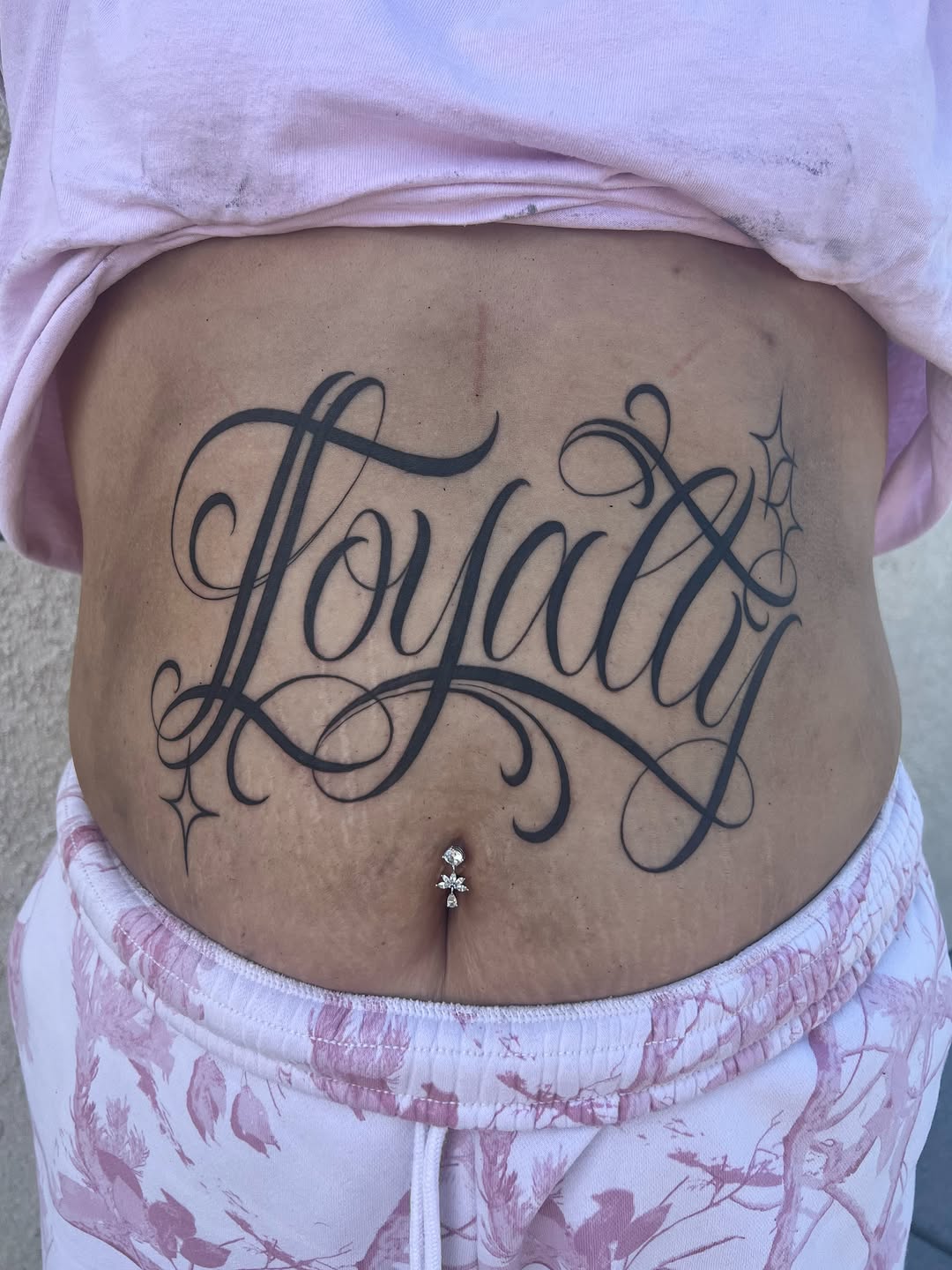 Tattoo by @dvminiquex — lettering_script, chicano