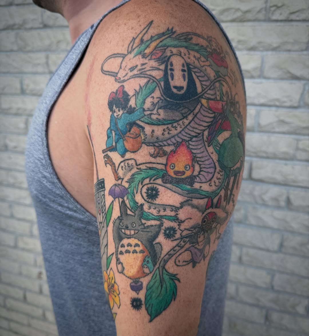 Tattoo by @stabbyroseink — illustrative, anime