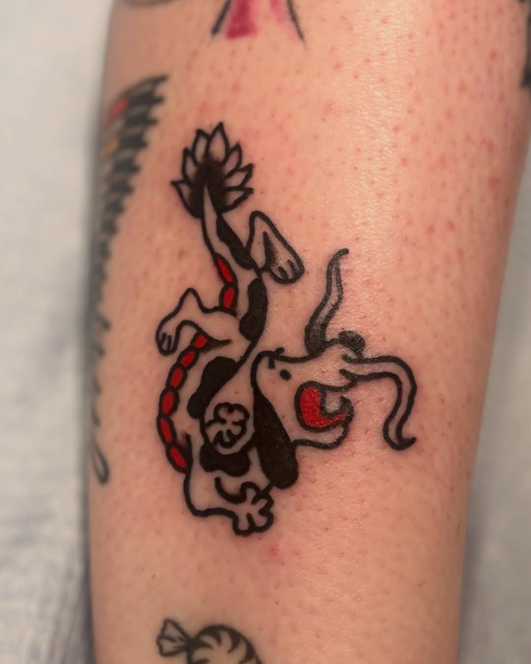 Tattoo by @tiaxcave — american_traditional, illustrative