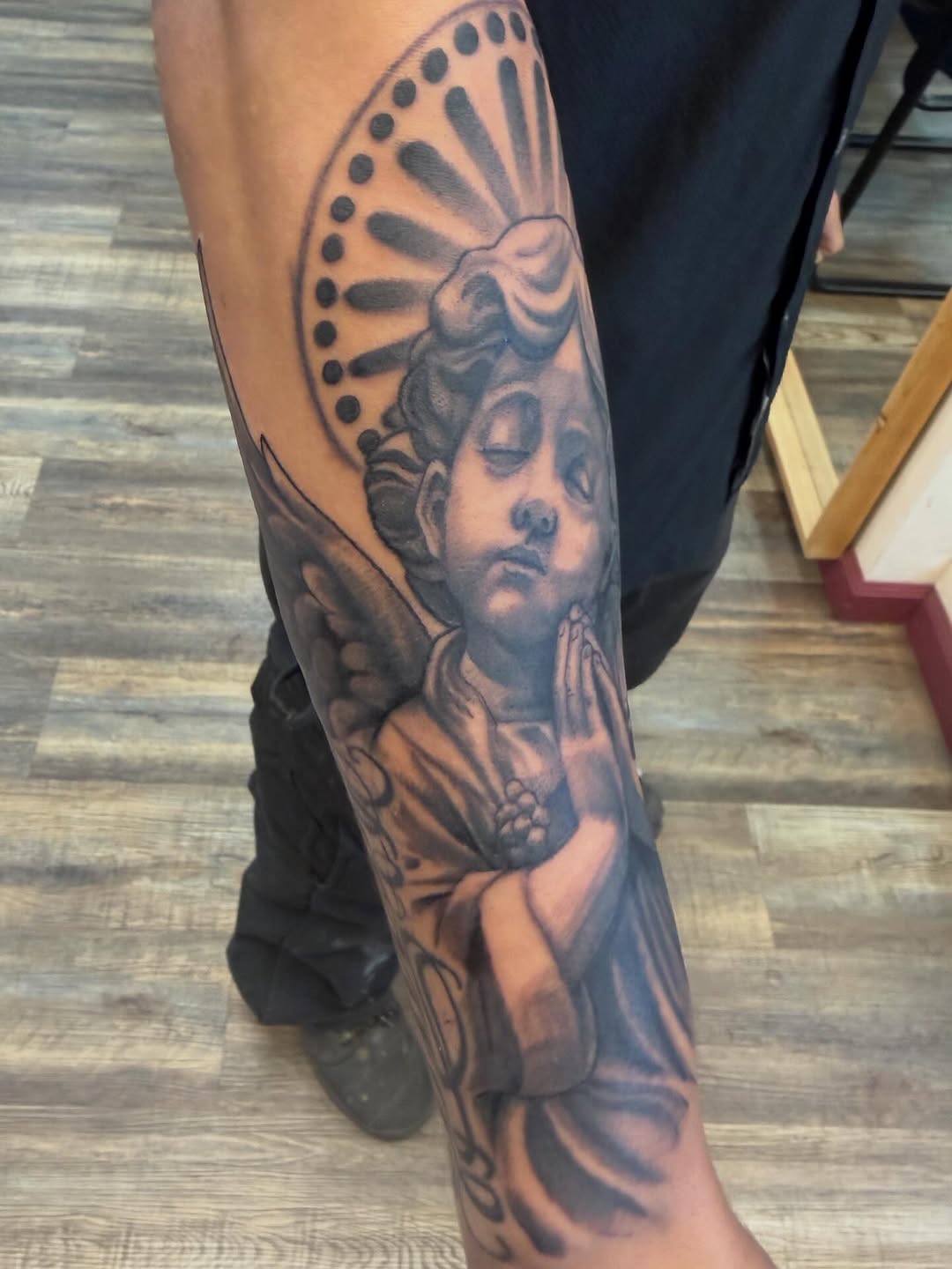 Tattoo by @hatchetfoot_art — realism, black_and_grey