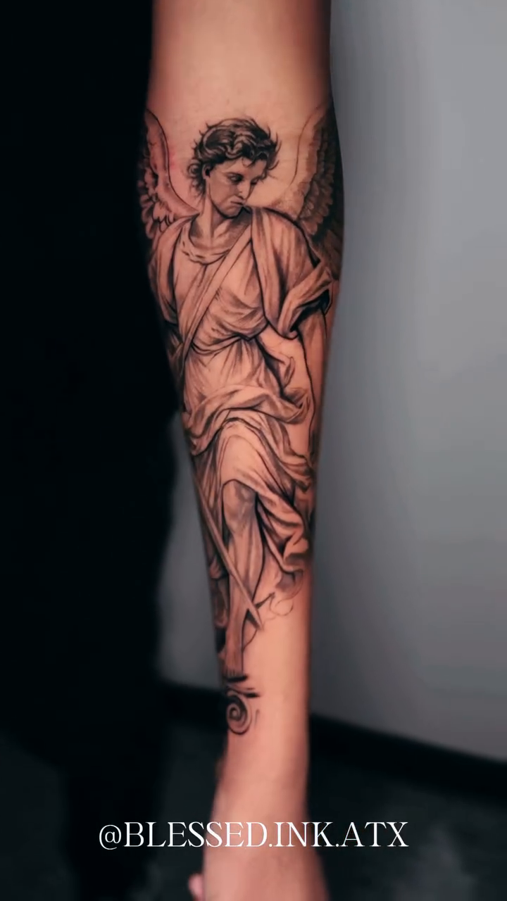 Tattoo by @tatts.x.hustler โ realism, black_and_grey
