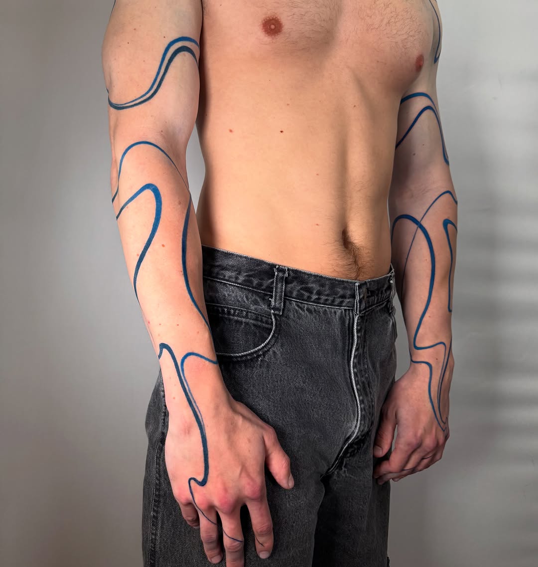 Tattoo by @zide.nation — illustrative, geometric