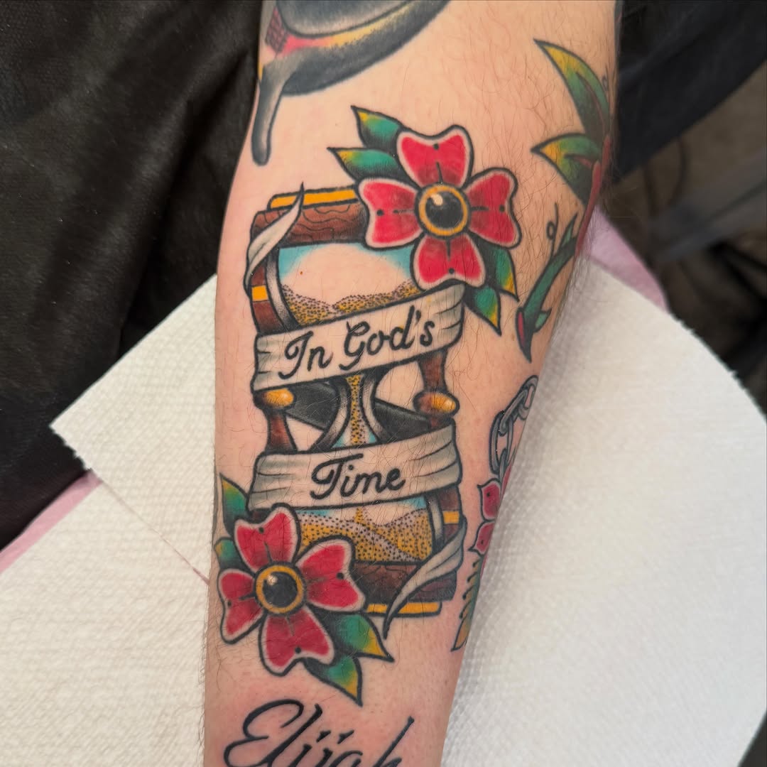 Tattoo by @zacchaffintattoos — american_traditional, lettering_script