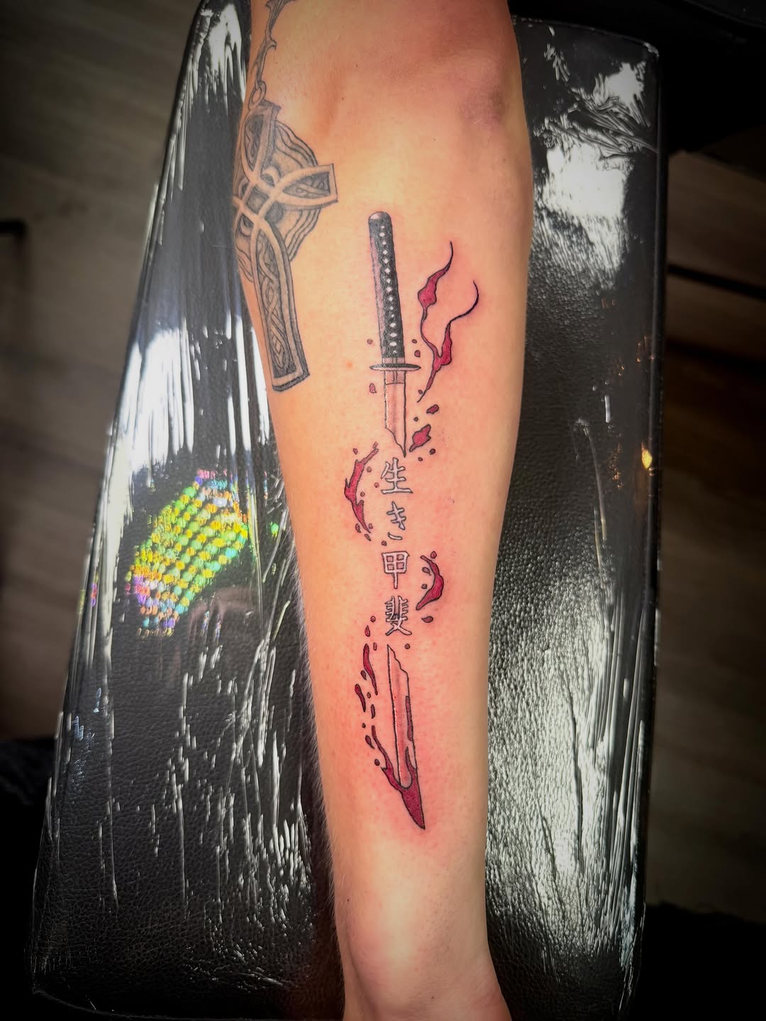 Tattoo by @massakremikeytattoos — lettering_script