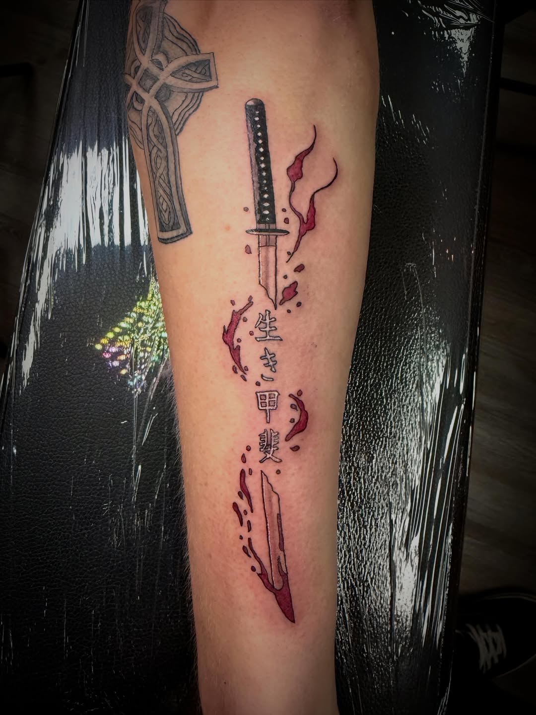 Tattoo by @massakremikeytattoos — lettering_script