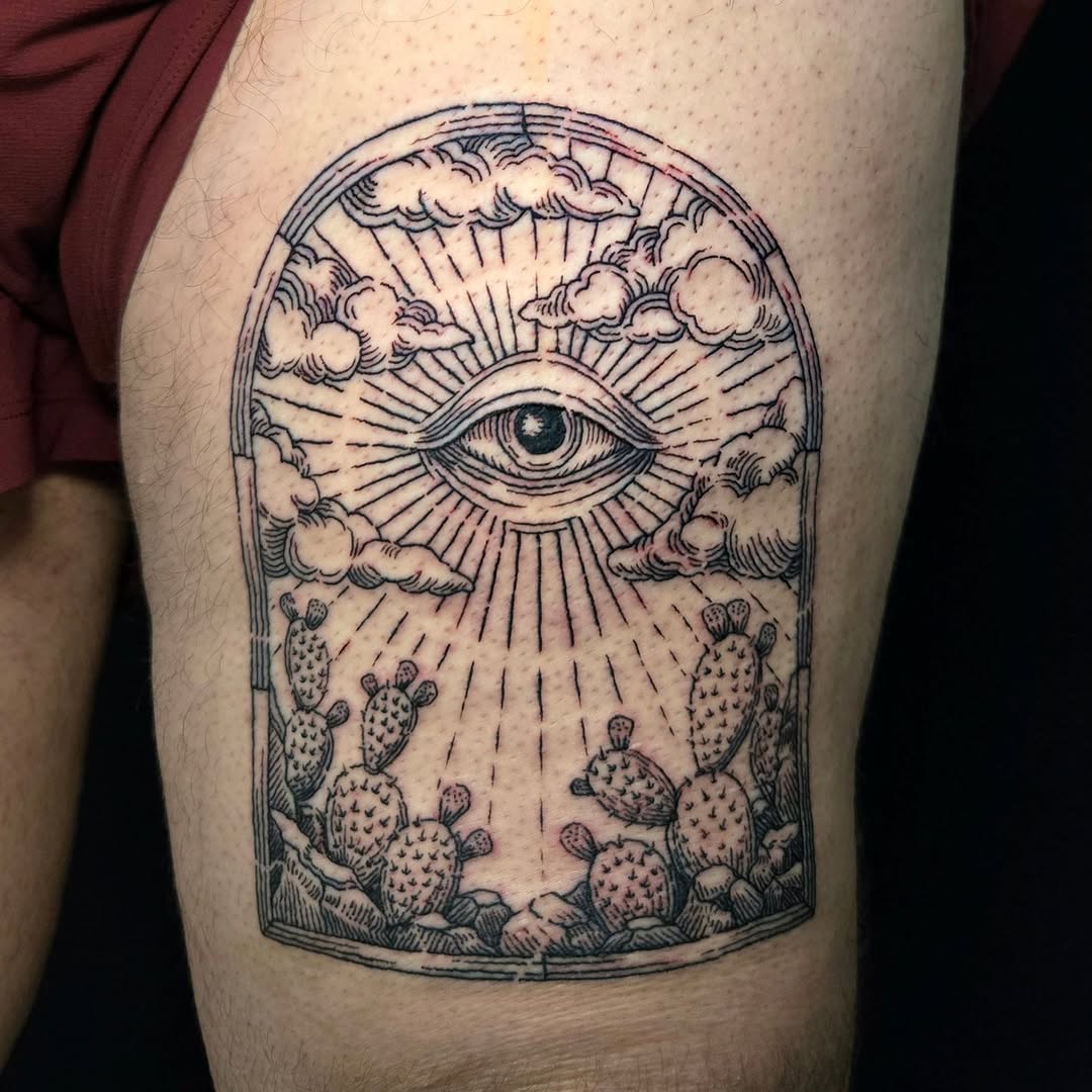 Tattoo by @pearthebeartattoo — black_and_grey, illustrative
