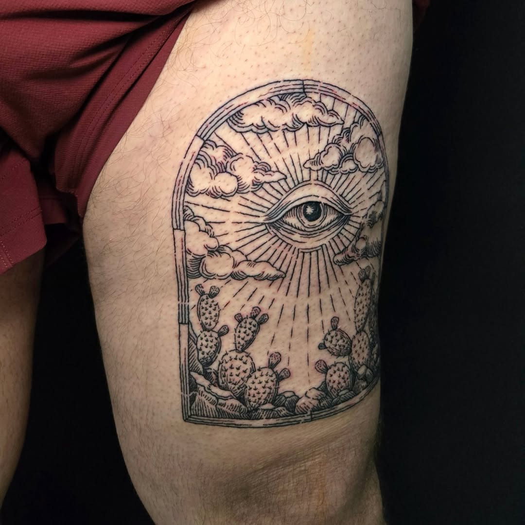 Tattoo by @pearthebeartattoo — illustrative, black_and_grey