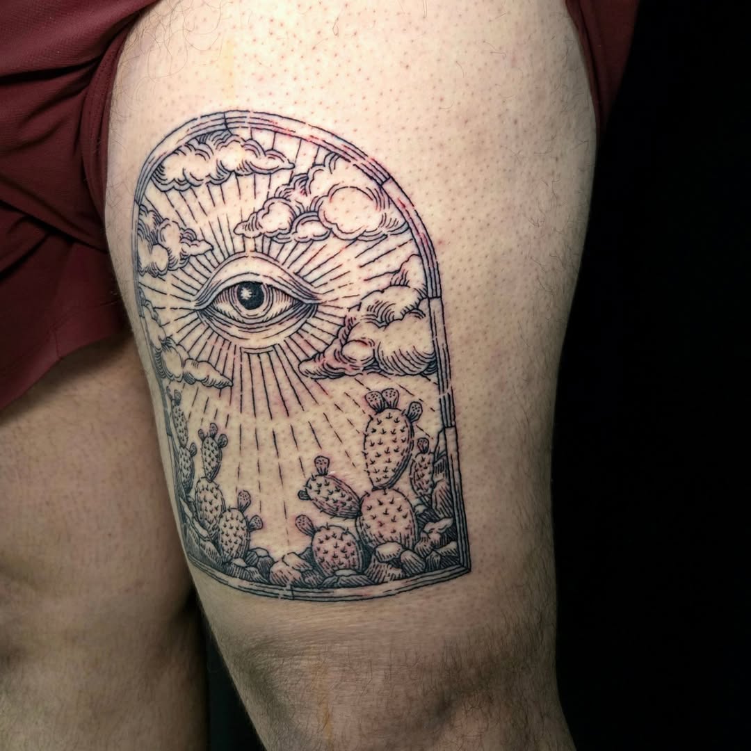 Tattoo by @pearthebeartattoo — black_and_grey, illustrative