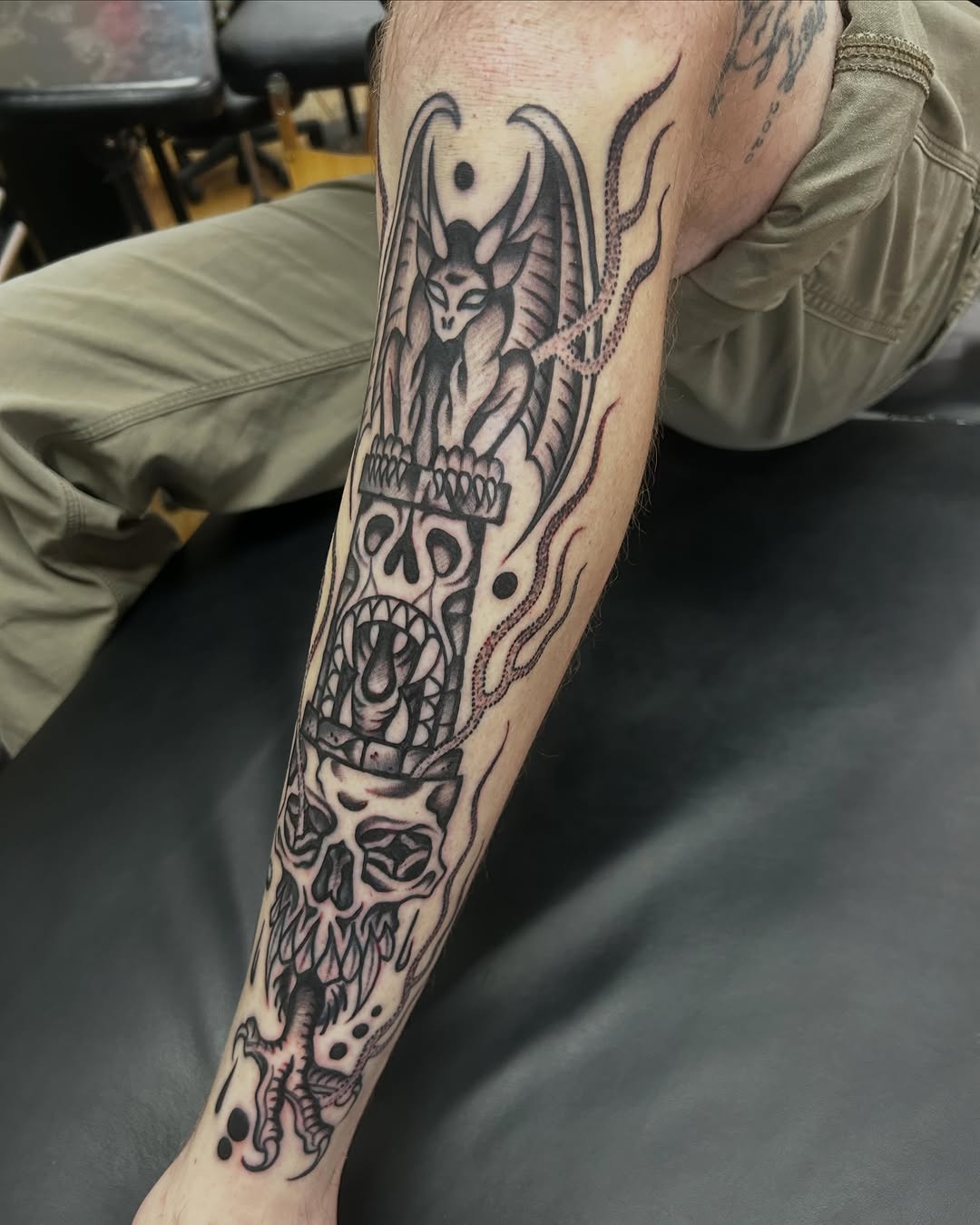 Tattoo by @samperrytattoos — black_and_grey, dark_realism